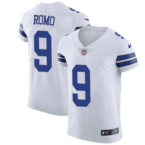 Nike Cowboys #9 Tony Romo White Men's Stitched NFL Vapor Untouchable Elite Jersey - Click Image to Close